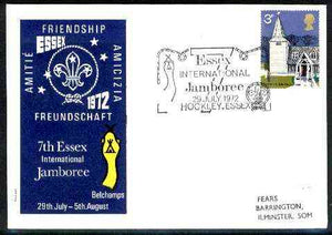 Great Britain 1972 illustrated cover for 7th Essex International Jamboree with special illustrated cancel