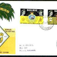 Bahamas 1967 Diamond Jubilee of World Scouting set of 2 on Official illustrated cover with first day cancel