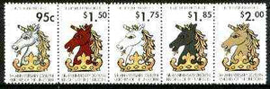 Cinderella - Hutt River Province 1994 5th Anniversary of Knights of the Unicorn unmounted mint strip of 5