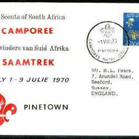 South Africa 1970 Commemorative cover for Natal Camporee with special illustrated cancel