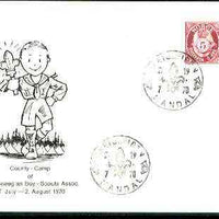 Norway 1970 Commemorative card for Kretsleiren County Scout Camp with special illustrated cancel