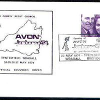 Great Britain 1974 Official souvenir cover for Avon Jamboree with special illustrated cancel