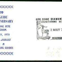 Great Britain 1970 Commemorative cover for Crowthorne Guide Diamond Jubilee with special illustrated (Deer) cancel