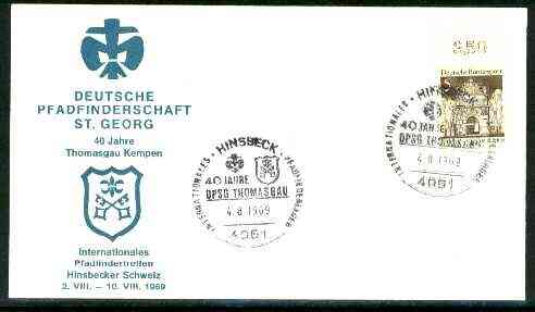 Germany - West 1969 Commemorative cover for 40th Anniversary of St Georg Scouts with special cancel