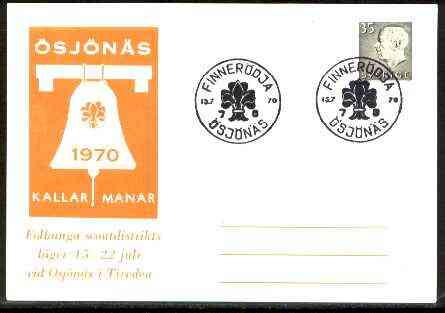 Sweden 1970 Commemorative card for Ösjönäs Scouts with special illustrated cancel