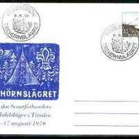 Sweden 1970 Commemorative card for Trehörnslägret Scouts with special illustrated cancel