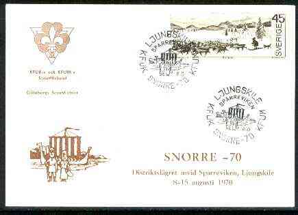 Sweden 1970 Commemorative card for Goteborg 'Snorre 70' Scouts with special illustrated (Viking Boat) cancel