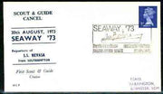 Great Britain 1973 Commemorative cover for 'Seaway 73' (Scout & Guide Cruise) with illustrated cancel