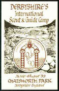 Great Britain 1990 Chatsworth Park illustrated postcard for Derbyshire's Int Scout & Guide Camp, unused and pristine