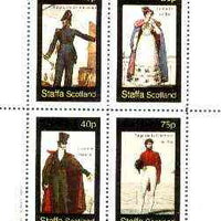 Staffa 1982 French Revolution Costumes #03 perf sheet containing set of 4 values unmounted mint