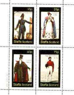 Staffa 1982 French Revolution Costumes #03 perf sheet containing set of 4 values unmounted mint