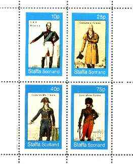 Staffa 1982 French Revolution Costumes #04 perf sheet containing set of 4 values unmounted mint