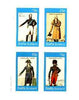 Staffa 1982 French Revolution Costumes #04 imperf sheet containing set of 4 values unmounted mint