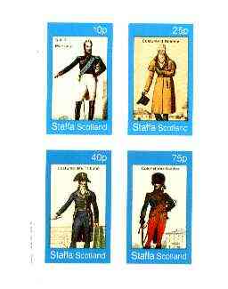 Staffa 1982 French Revolution Costumes #04 imperf sheet containing set of 4 values unmounted mint