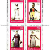 Staffa 1982 French Revolution Costumes #05 perf sheet containing set of 4 values unmounted mint