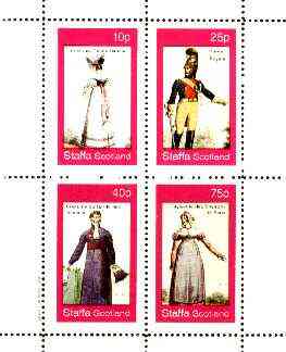 Staffa 1982 French Revolution Costumes #05 perf sheet containing set of 4 values unmounted mint