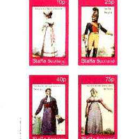 Staffa 1982 French Revolution Costumes #05 imperf sheet containing set of 4 values unmounted mint