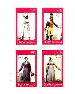 Staffa 1982 French Revolution Costumes #05 imperf sheet containing set of 4 values unmounted mint