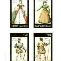 Staffa 1982 French Costumes of 16th Century #1 imperf sheet containing set of 4 values unmounted mint