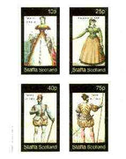 Staffa 1982 French Costumes of 16th Century #1 imperf sheet containing set of 4 values unmounted mint