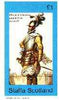 Staffa 1982 French Costumes of 16th Century #2 (Officer to Henry IV) imperf souvenir sheet (£1 value) unmounted mint