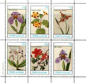 Staffa 1982 Flowers #47 (Cattleya, Mimulus, Azalea etc) perf set of 6 values unmounted mint