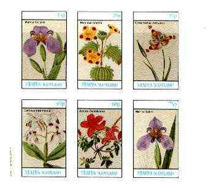 Staffa 1982 Flowers #47 (Cattleya, Mimulus, Azalea etc) imperf set of 6 values unmounted mint