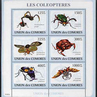 Comoro Islands 2009 Insects perf sheetlet containing set of 6 unmounted mint