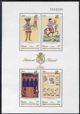 Spain 1992 Codices perf m/sheet (containing set of 4 values) unmounted mint SG MS 3199