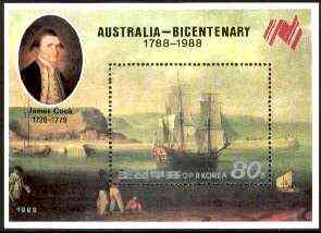 North Korea 1988 Bicentenary of Australia perf m/sheet (Cook's Resolution) unmounted mint, SG MS N2796