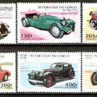 Congo 1996 Cars perf set of 6 unmounted mint