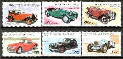 Congo 1996 Cars perf set of 6 unmounted mint