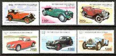 Congo 1996 Cars perf set of 6 unmounted mint