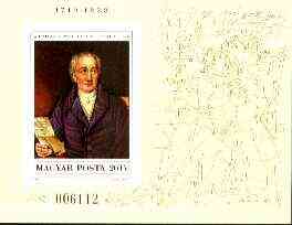 Hungary 1982 Goethe Death Anniversary unmounted mint imperf miniature sheet Mi Bl 161B