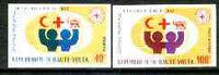 Upper Volta 1972 Red Cross unmounted mint set of 2 imperf from limited printing, as SG 368-69