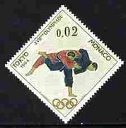 Monaco 1964 Judo 2c unmounted mint from Olympic Games diamond shaped set, SG 809*