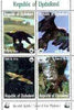 Djubaland Republic 1998 WWF - Birds (Eagle) sheetlet containing set of 4 unmounted mint