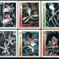 Congo 1999 Orchids complete set of 6 values fine cto used*