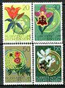 Liechtenstein 1970 Nature Conservation Year set of 4 flowers fine used, SG 519-22*