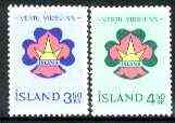 Iceland 1964 Icelandic Boy Scouts Commem set of 2 unmounted mint, SG 409-10