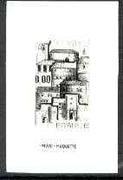 France 1980 Tourist Publicity - Cordes stamp sized black & white photographic proof of original artwork with value expressed as 0.00, endorsed 'Photo Maquette', as SG 2360, exceptionally rare