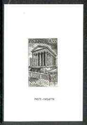 France 1981 Tourist Publicity - Maison Carree, Nimes, stamp sized black & white photographic proof of original artwork with value expressed as 0.00, endorsed 'Photo Maquette', as SG 2404, exceptionally rare