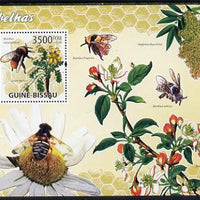 Guinea - Bissau 2009 Bees & Flowers perf s/sheet unmounted mint