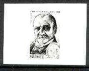 France 1979 Red Cross Fund - Georges Courteline (playwright) photo marquette (stamp sized black & white photographic proof) of original artwork with values expressed as 0.00 + 0.00, as SG 2296 exceptionally rare