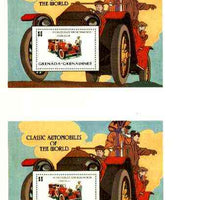 Grenada - Grenadines 1983 Motoring Anniversary (McFarlan) $5 m/sheet joined pair from uncut archive sheet, scarce thus unmounted mint