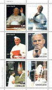 Gagauzia Republic 1999 Pope John Paul II perf sheetlet containing complete set of 6 values unmounted mint