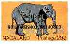 Nagaland 1970 European Conservation Year opt INVERTED on 1969 Elephant 20c imperf unmounted mint*