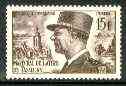 France 1952-54 Marshal de Lattre de Tassigny (WW2 Hero) 15f purple-brown unmounted mint SG 1141