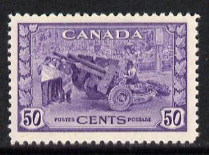 Canada 1942-48 KG6 War Effort 50c Munitions Factory unmounted mint SG 387