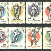 Hungary 1959 Fencing set of 8 cto used, SG 1582-89*